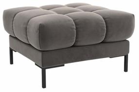 Pufas Cosmopolitan Design Bali Bluvel 13, šviesiai pilka sp., 60 cm x 60 cm x 41 cm