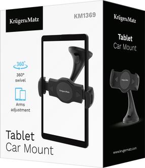 Automobilinis planšetinio kompiuterio laikiklis Kruger&Matz KM1369, 10 ", juoda sp.