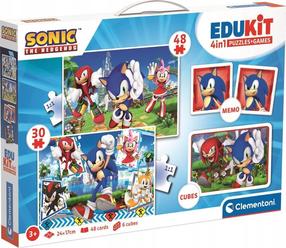Puzle 2in1 Clementoni Edukit Sonic, 37 cm x 26 cm, 84 gab., daudzkrāsaina