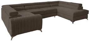 Kampinė sofa Louis Vero 18, ruda sp., dešininė, 202 x 347 cm x 92 cm