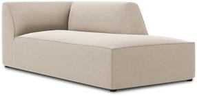 Sofa Micadoni Home Ruby Velvet Chaise Longue, šviesiai ruda sp., dešininė, 181 x 93 cm x 69 cm