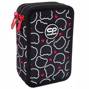 Penalas, su priedais CoolPack Jumper 3 Bear, 19.5 cm x 12.5 cm, balta sp./juoda sp./raudona sp.
