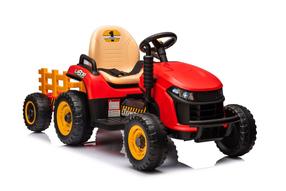 Bērnu elektriskais traktors Lean Toys BBH-030, sarkana krās.