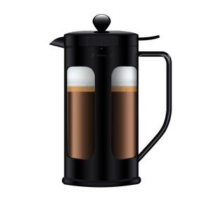  Kavinukas French Press Bollire BR-3304, 1 l, juoda