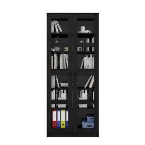 Vitrina Kalune Design Lucas 1600-92, juoda sp., 80 cm x 37 cm x 190 cm