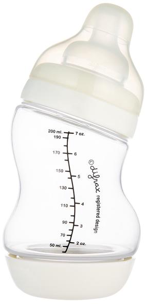 Kūdikių buteliukas plataus kaklelio Canpol Babies S-Shape, 200 ml, 0 mėn., balta sp.