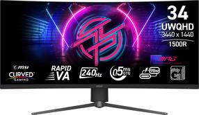 Monitorius MSI MPG 346CQRF X24, Rapid VA, 240 Hz, UWQHD, 34"