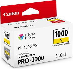 Картридж для струйного принтера Canon PFI-1000Y, желтый цв., 80 мл