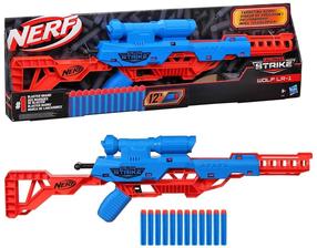 Žaislinis šautuvas su kulkomis Hasbro Nerf Alpha Strike Wolf LR-1 Mėlyna sp./Raudona sp.