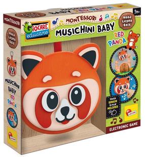 Attīstoša rotaļlieta, sarkanā panda Lisciani Montessori, oranža krās.