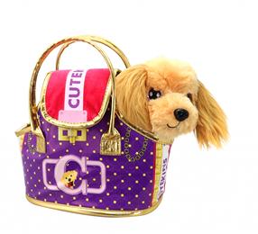Mīkstā rotaļlieta, ar somu suns Cutekins Retriever, brūna krās./violeta krās., 30 cm