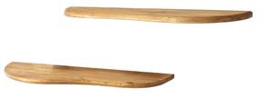 Sieninė lentyna Kalune Design Wavy 2, ruda sp.