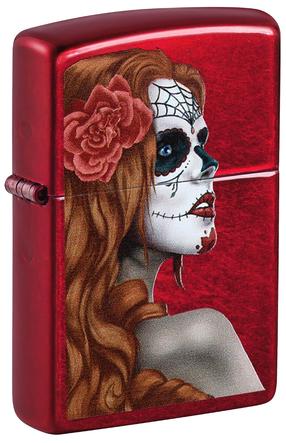 Tulemasin Zippo Day Of The Dead 28830, punane v.