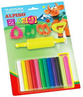 Plastilinas Alpino 1ADP000052, 0.200 kg, 12 vnt.