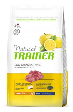 Sausas šunų maistas Natural Trainer Small & Toy Adult With Beef, jautiena/ryžiai, 7 kg