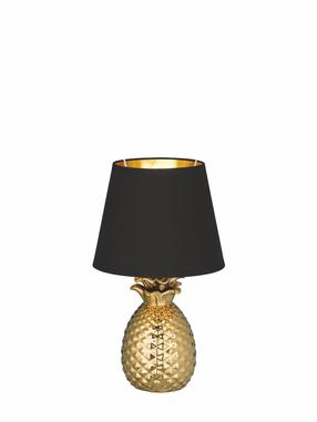 Galda stāvlampas Reality Pineapple, E14, 40W, melna krās./zelta krās.