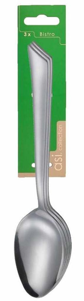 Šaukštas Asi Collection Bistro, nerūdijantysis plienas, nerūdijančiojo plieno sp., 3 vnt., 20.5 cm