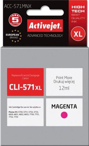 Tintes printera kasetne ActiveJet Supreme ACC-571MNX, sarkana krās., 12 ml