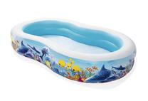 Baseinas, pripučiamas/vaikiškas Bestway Play Pool 54118, mėlyna sp./įvairių spalvų 262 cm x 157 cm x 46 cm