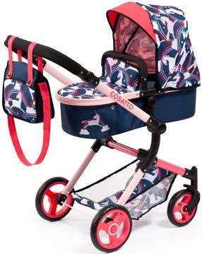 Lėlių vežimėlis Bayer Combi Neo Vario Unicorn 18436AA, mėlyna sp./rožinė sp.