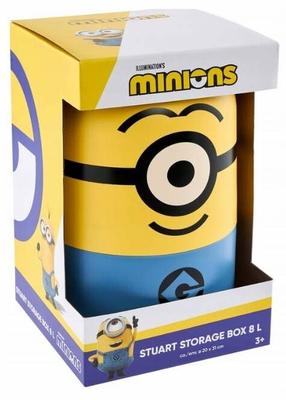 Daiktadėžė su dangčiu, daiktų saugojimo Keeeper Minions Stuart, 8 l, mėlyna sp./geltona sp., 20 x 20 x 31 cm