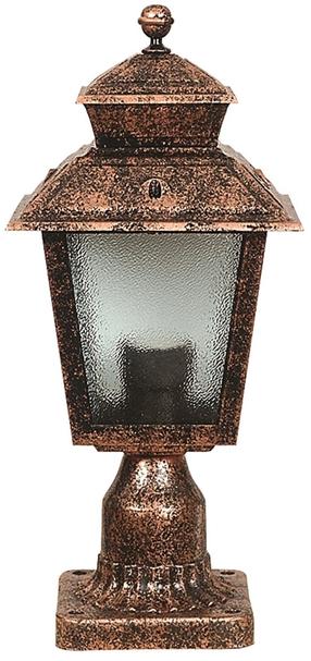 Pastatomas lauko šviestuvas Opviq BSU-68213-BKR-K, 60W, E27, IP65, ruda sp., 18 cm x 38 cm