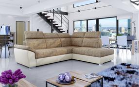 Kampinė sofa Loreto Berlin 03, Soft 33, šviesiai ruda sp., dešininė, 210 x 260 cm x 102 cm