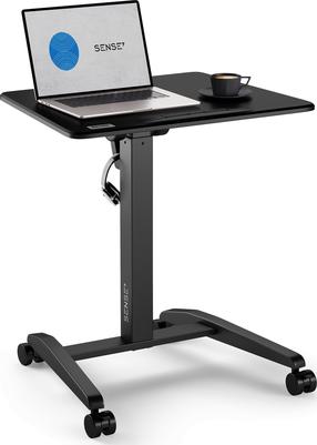 Klēpjdatora galds regulējams augstums SENSE7, 70 cm x 52 cm, 76 - 111 cm, melns krās.