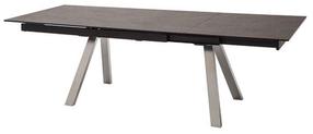 Valgomojo stalas išskleidžiamas MC Akcent Tobago, antracito sp./nerūdijančiojo plieno sp., 180 - 260 cm x 95 cm x 77 cm