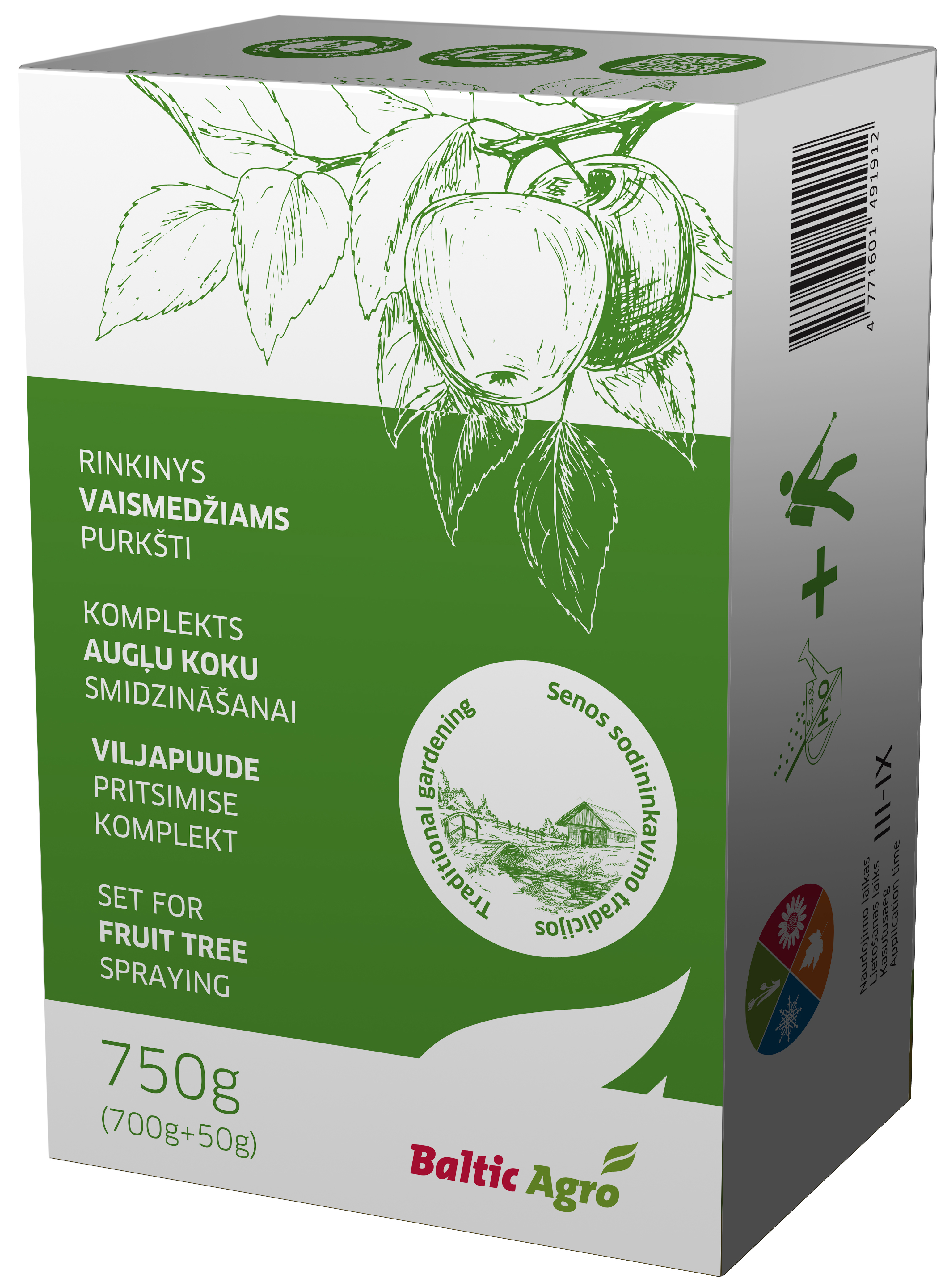 Taimekaitsevahend Baltic Agro Fruit tree spraying, 0.75 kg