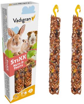 Väikeloomade toit Vadigran Stixx Herb Rodents Nuts & Fruit, tšintšiljadele/küülikutele/merisigadele, 0.15 kg, 2 tk