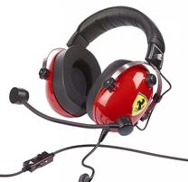 Laidinės žaidimų ausinės Thrustmaster T.Racing Scuderia Ferrari Edition, raudona sp.