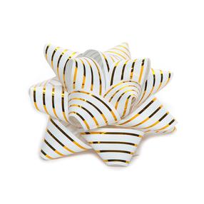 Vibu kingituste pakkimiseks KF031, 6 cm x 5 cm x 6 cm, kuldne v./valge v.