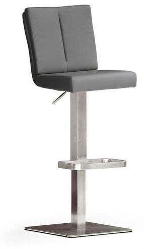 Барный стул MC Akcent Bruni Square, матовый, серый цв., 53 см x 40 см x 89 см