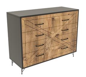 Комод Kalune Design Comfort 854KLN3401, антрацитовый цв./сосновый цв., 100 см x 80 см x 40 см