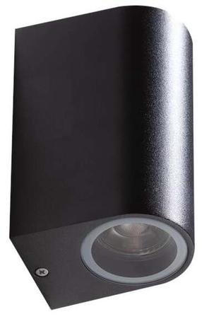 Sieninis lauko šviestuvas AZzardo Rimini 2, 35W, GU10, IP54, juoda sp., 7 cm x 9.5 cm