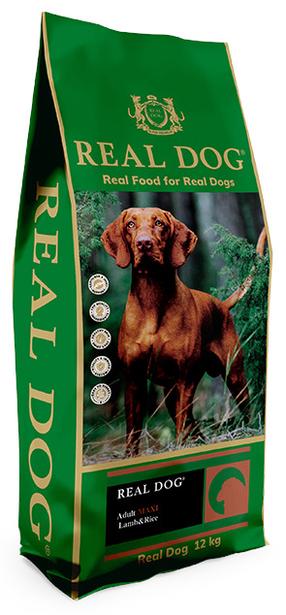 Сухой корм для собак Real Dog Adult Maxi, баранина/рис, 12 кг
