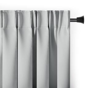 Blackout aizkari, ar atsaitēm Restilo Blackout, gaiši pelēka krās., 140 cm x 270 cm