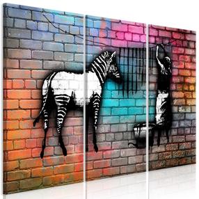 Reprodukcija Artgeist Washing Zebra - Colourful Brick HK8788-DKX, 120 cm x 80 cm