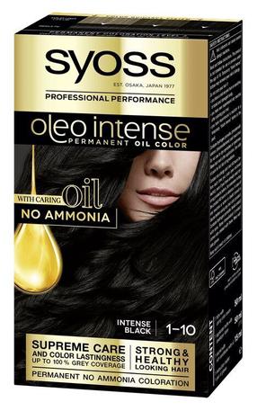 Matu krāsa Syoss Oleo Intense, 1.10 intense black krās., 1.10 Intense Black, 115 ml