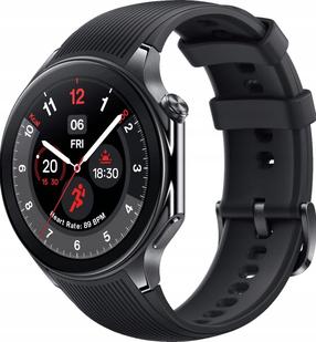 Viedais pulkstenis OnePlus Watch 2, melns krās.