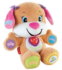 Lavinamasis žaislas kūdikiui, mokomoji šuniuko sesutė Mattel Fisher Price, LT, ruda sp.