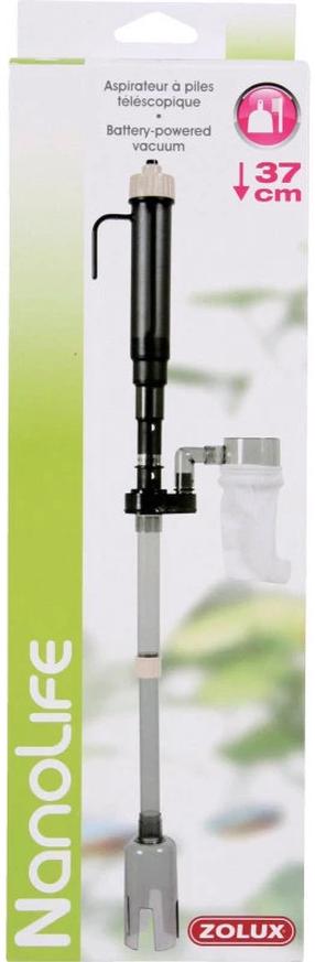 Akvariumo valymo įrankis Zolux Battery Vacuum Cleaner, juoda sp., 37 cm