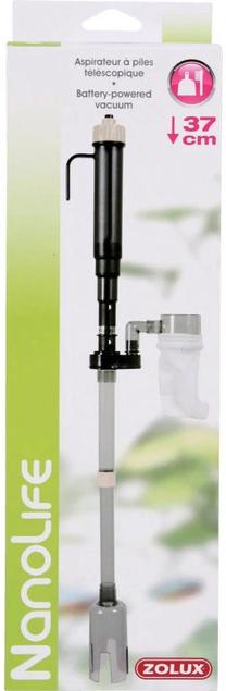 Akvariumo valymo įrankis Zolux Battery Vacuum Cleaner, juoda sp., 37 cm