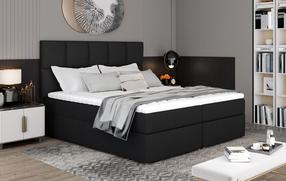 Lova dvigulė continental Glossy Sawana 14, 165 x 200 cm, juoda sp., su čiužiniu, su grotelėmis