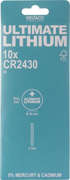 Ličio baterija Deltaco Ultimate, CR2430, 3 V