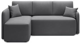 Kampinė sofa Hadson Sola 6, tamsiai pilka sp., kairinė, 206 x 150 cm x 89 cm