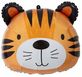 Õhupall erikujuga GoDan Tiger, valge v./must v./oranž v.
