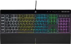 Juhtmega mänguklaviatuur Corsair K55 RGB PRO CH-9226765-NA, Inglise (US), must v.