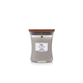 Žvakė, aromatinė WoodWick Fireside, 65 h, 275 g, pilka sp.